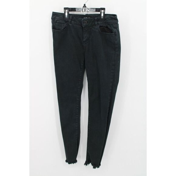 MISS ME GIRLS BLACK SKINNY SIZE 14 RAW HEM DENIM STRETCH JEANS - Picture 1 of 8